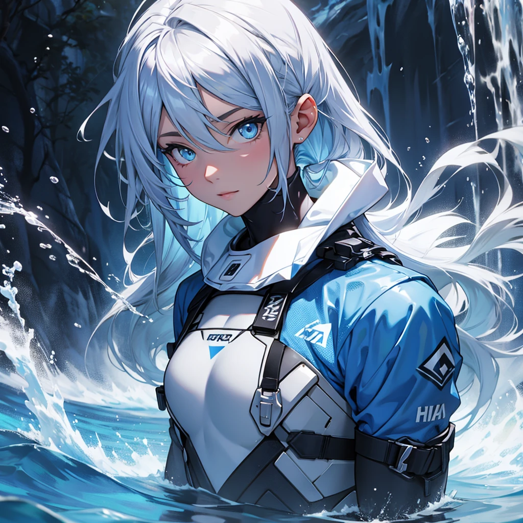 Blue powder, humanoid, water