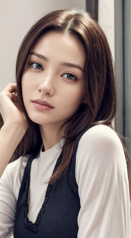 get dressed, (photo realistic:1.4), (hyper realistic:1.4), (realistic:1.3), (softer light:1.05), (increase qualityแสงระดับโรงภาพยนตร์:0.9), 32K, 1 girl,20 year old girl, realistic lighting, Backlight, light on face, radiation traces, (brighter light:1.2), (increase quality:1.4), (The best quality genuine skin:1.4), Eyes with intricate details, A face with intricate details, Exquisite quality eyes, (Tired and sleepy and satisfied:0.0), closeup face, t-shirt, (Increase the mood of the body:1.1), (Increase the beauty of the skin:1.1) cleavastanding fullbody wear sneaker shoes