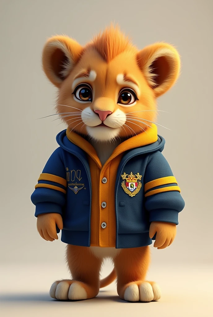 Lion cub wearing a National Institute of Technology jacket