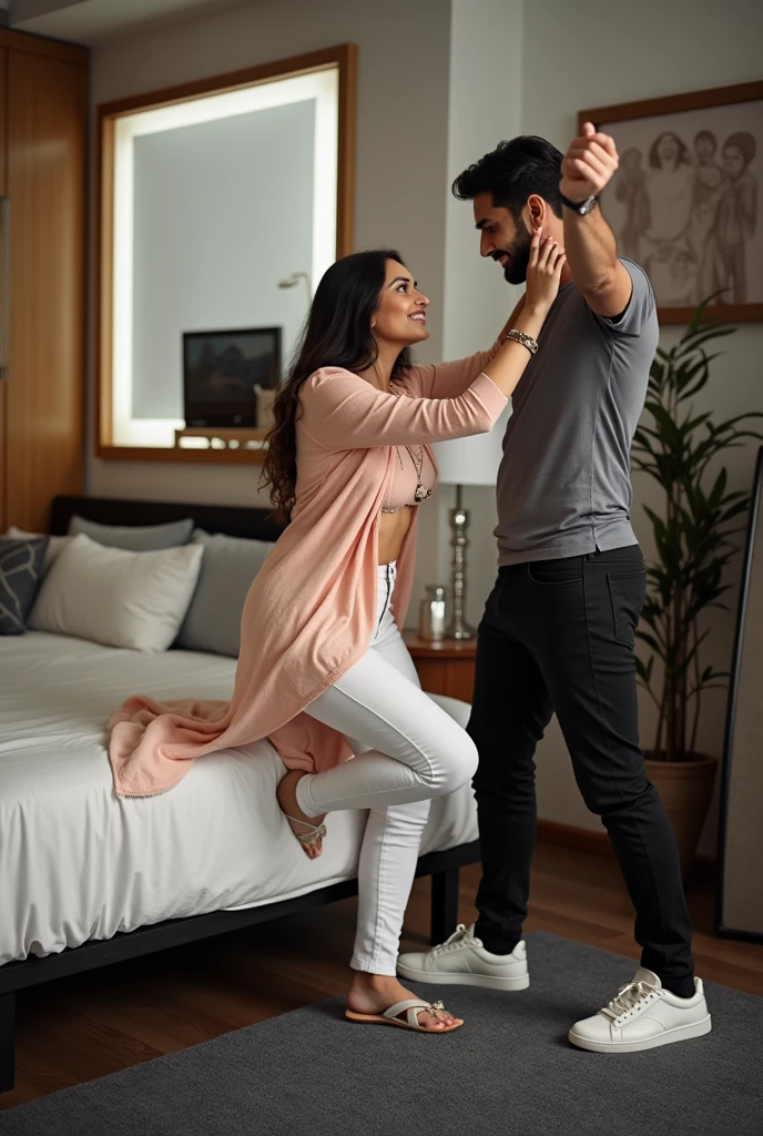 Very hot indian girl trying to seduce a boy