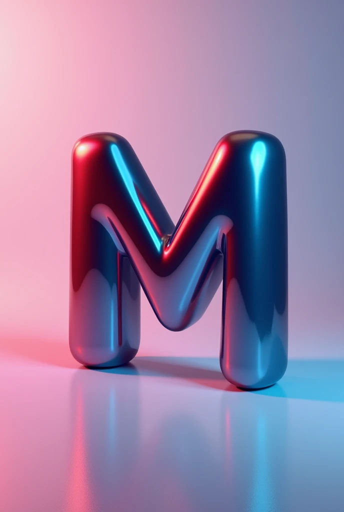 Best quality, 8k image,logo for youtube channel with the letter "M", some unique color,3d shape