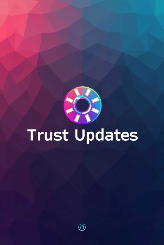 Generate a logo with name of TRUST UPDATES 💯💯 with different colors