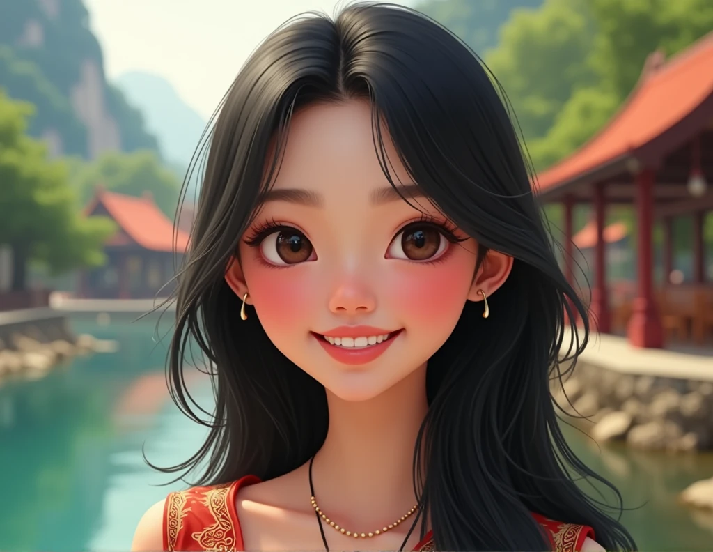 cute thailand girl realistic
