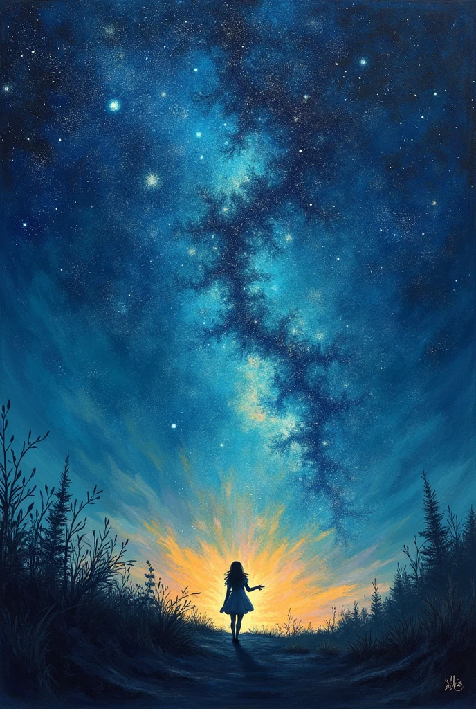 Expressionist artwork images,mysterious,Starry Sky