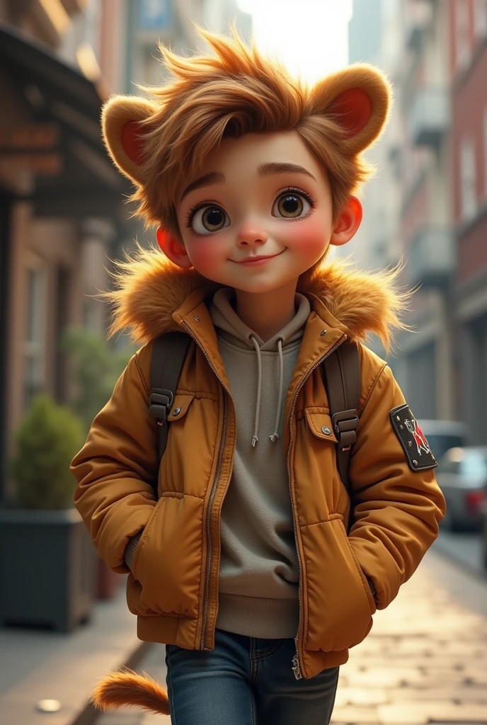 Wearing a jacket、Little Lion