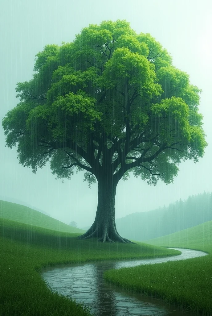 Tree in a rainy season