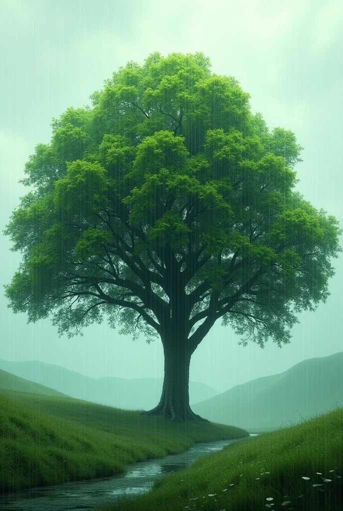 Tree in a rainy season