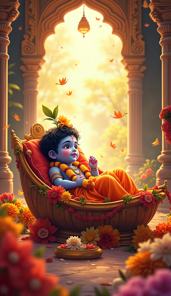 shree krishna janmashtami illustrator