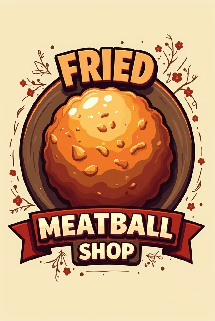 Fried meatball shop logo