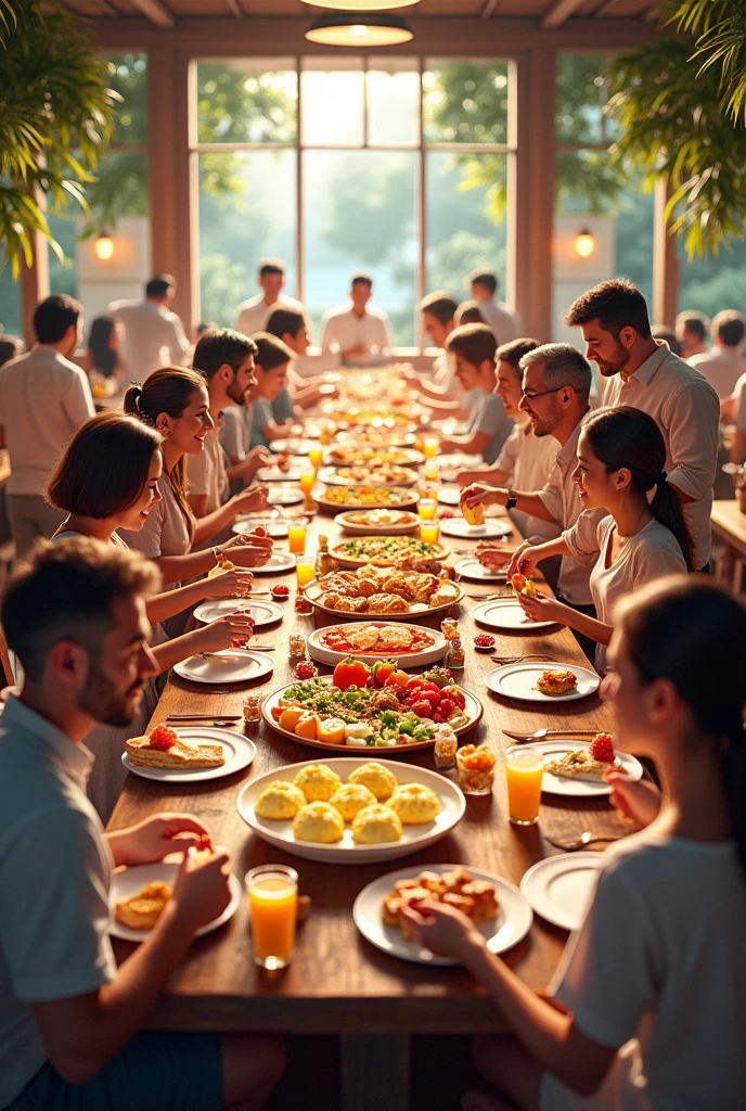 Breakfast, buffet,