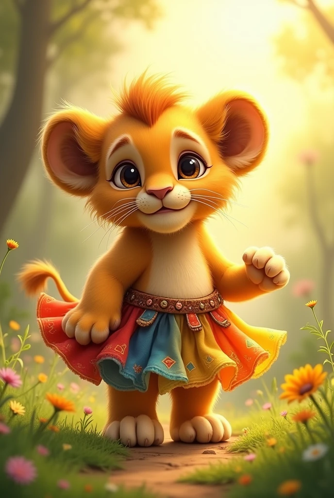Little lion in a skirt