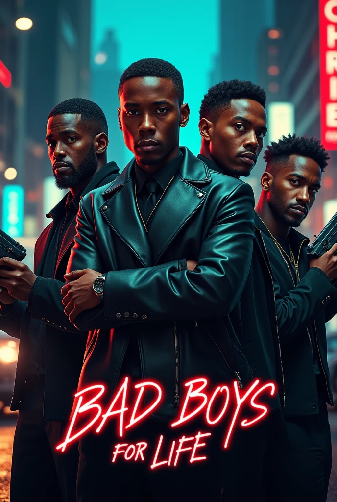 BAD BOYS FOR LIFE (KIBALI,BRUCE,KWAMI,MICHAEL, JABARI) 
Written in bold 