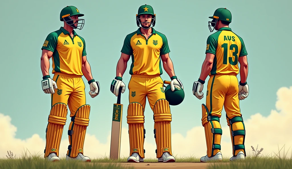 Give me a jersey,Cricket player with AUS written on his jersey, Three View, A hand holding a cricket bat drop shadow, anaglyph, stereogram, tachi-e, ass pov, atmospheric perspective, 8k, super detail, best quality
Wait for it to start