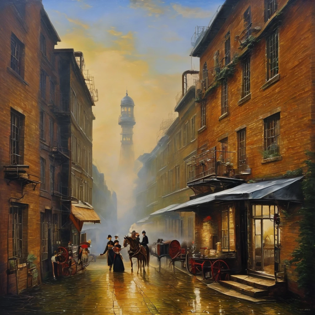 Industrial Revolution, romance, oil paintings, classical,