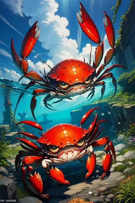 Crazy Crab on sea