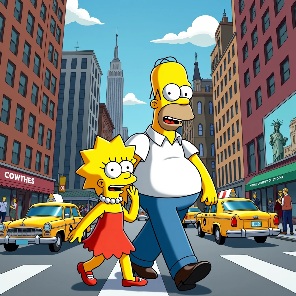 homer and lisa in New York