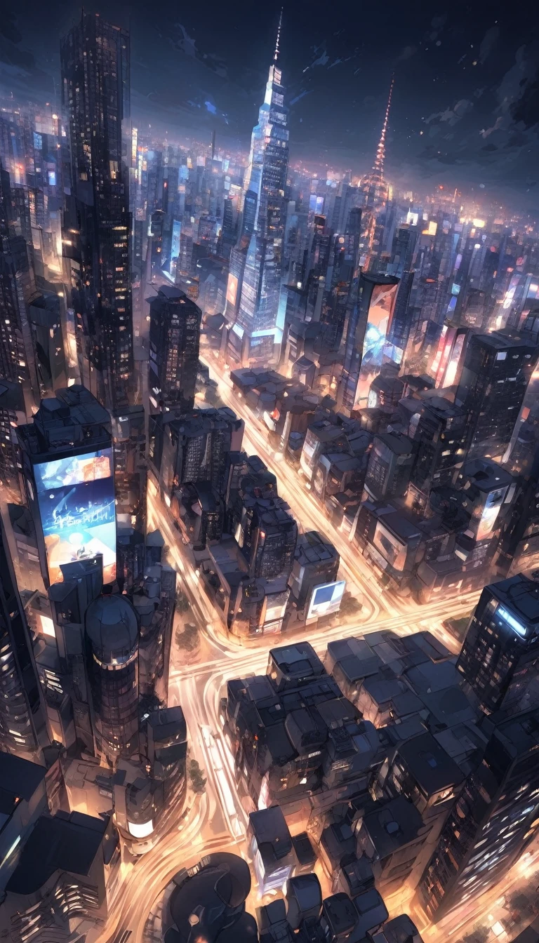 dark city night, Building view ((With the city lights)) (Urban Background ), night,