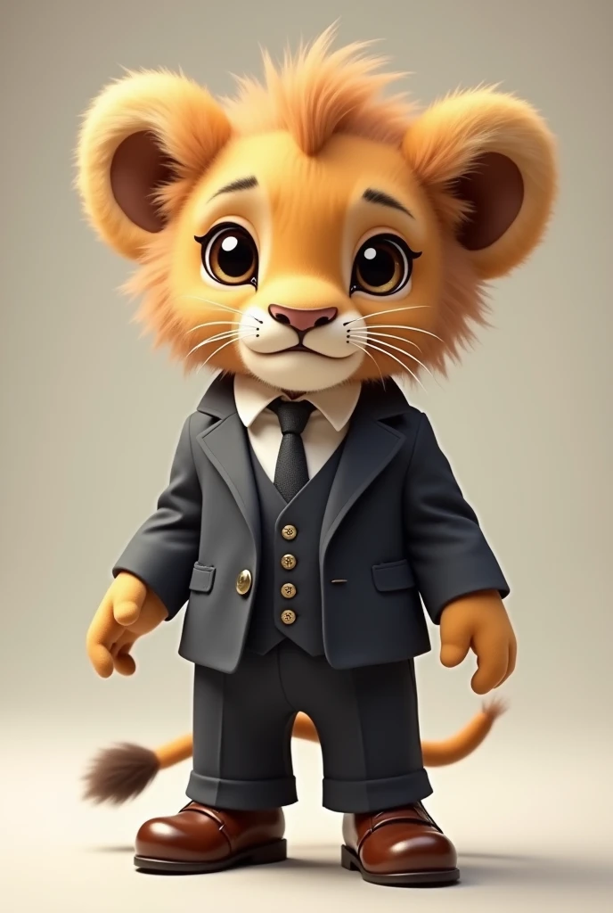 Lion cub in a suit