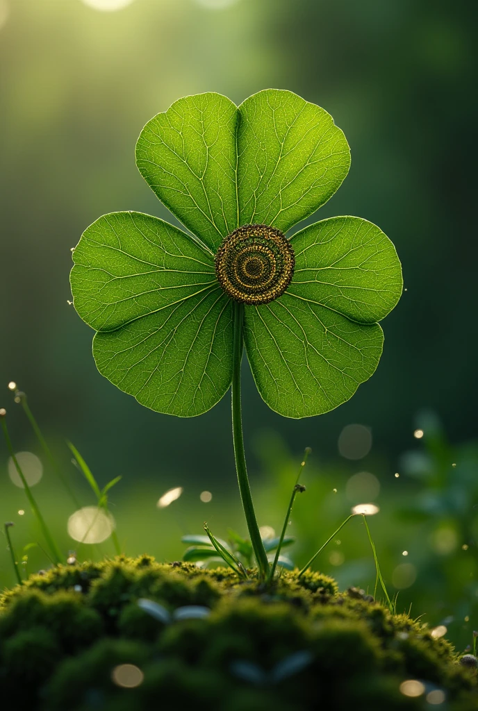A four-leaf clover with the Fibonacci sequence