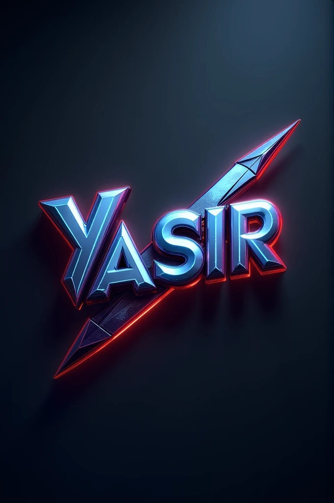 Yasir name 3D gaming logo
