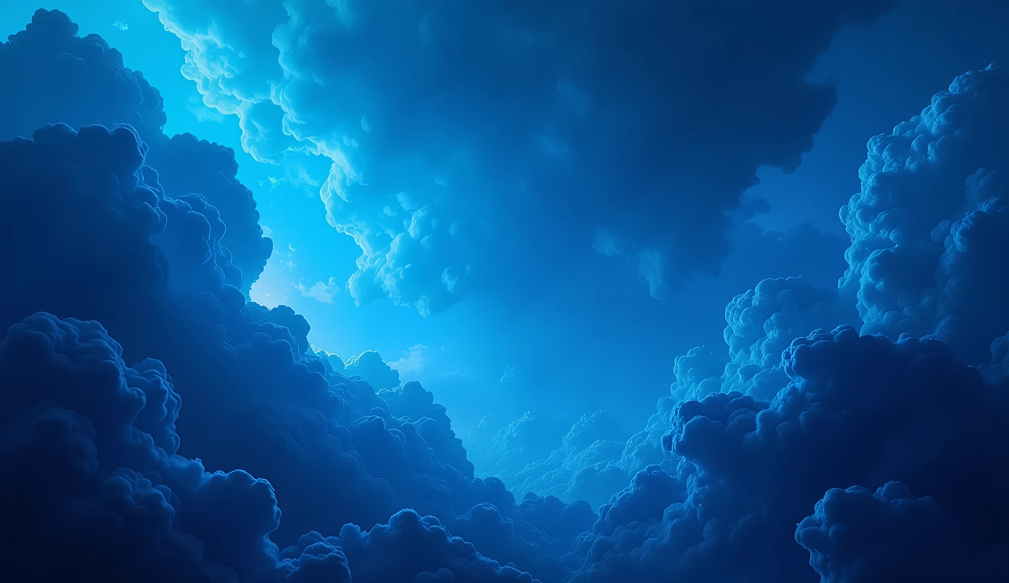 a very futuristic blue background