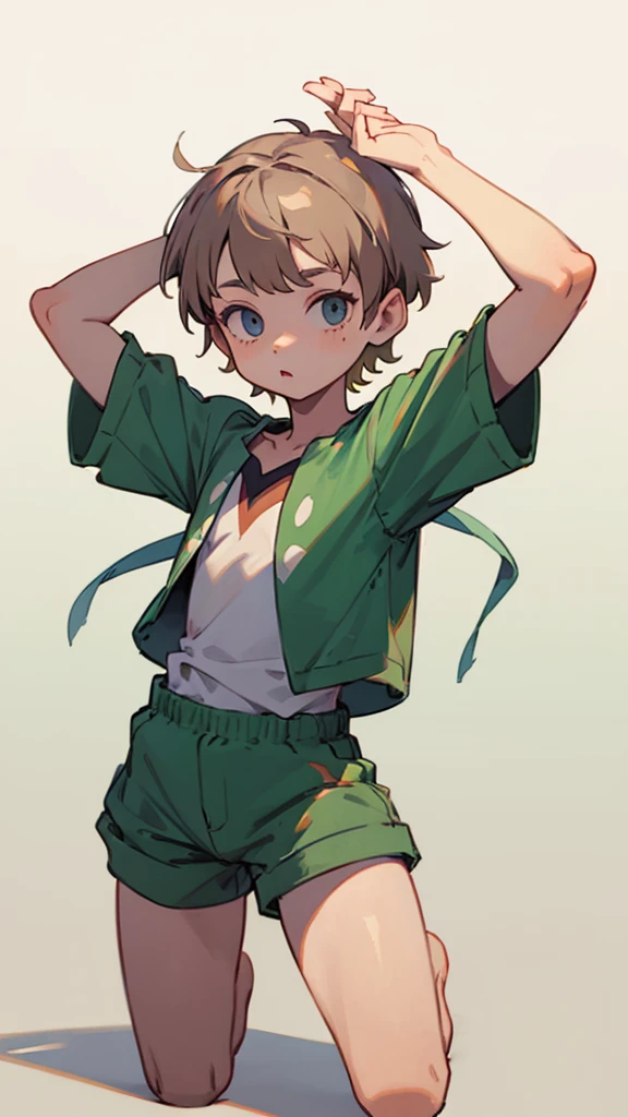 Peter Pan,Half Short Hair,cute,In an innocent pose,whole body,Hands above head