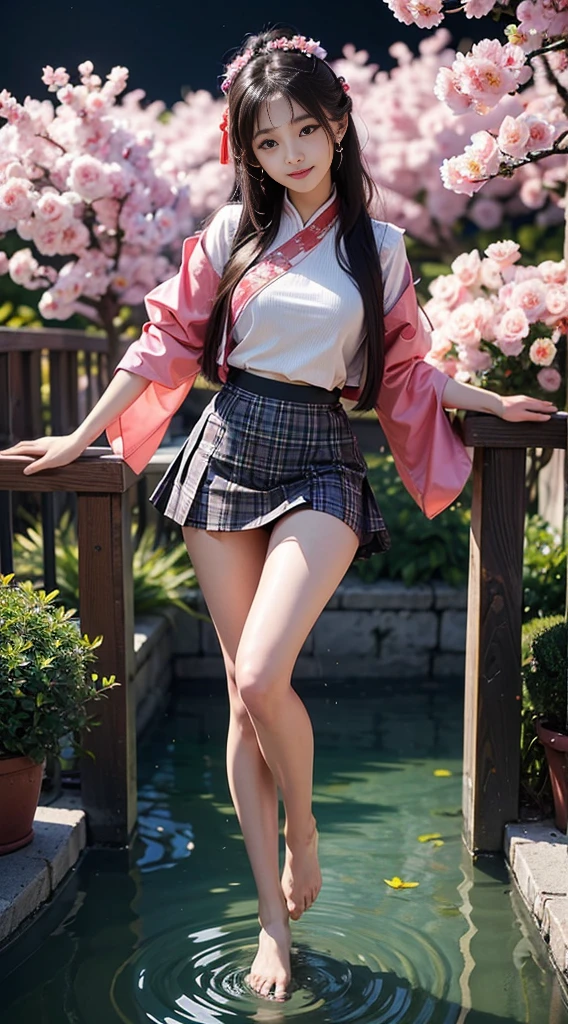 There is a woman wearing red underwear and a plaid shirt, wear a skirt, Thigh close-up, Lovely, mini skirt, A female student posing, Show your thighs!!!, Touch her clothes, A teasing smile, , Legs and thighs photos, asuka underwear set!, Lingmei you today, mini skirt, Legs take up your perspective, Moonlight Charm，Sea of Flowers，Quiet and peaceful。在Sea of Flowers里，girl dancing in costume，shake 。She is wearing a pink Hanfu，The skirt flutters，Like a blooming peony。butigal，Bright Eyes，Shine like a star。She treads the water barefoot.，which has ripples，It&#39;s like a fairy descending to earth。站在月光和Sea of Flowers背景下的女孩，More elegant and dusty，one person々Let yourself be immersed in this beautiful picture。Every move she makes is like a beautiful dance.，仿佛融入了这片Sea of Flowers，Express the beauty of ancient style。