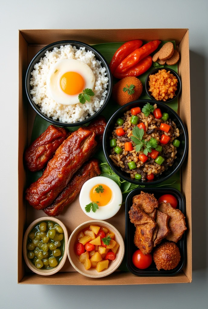 100 yuan worth of lunch box food,Top view,Product image,Reality