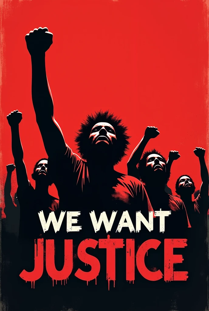 Protests poster design i need. Colour will be red.some black colour people make revolution.this will be graphical.and a bold tag line wil be, we want Justice.
View less
