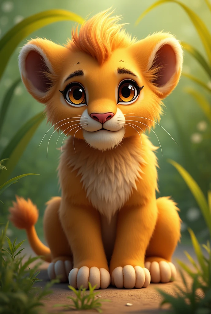 Little lion wearing