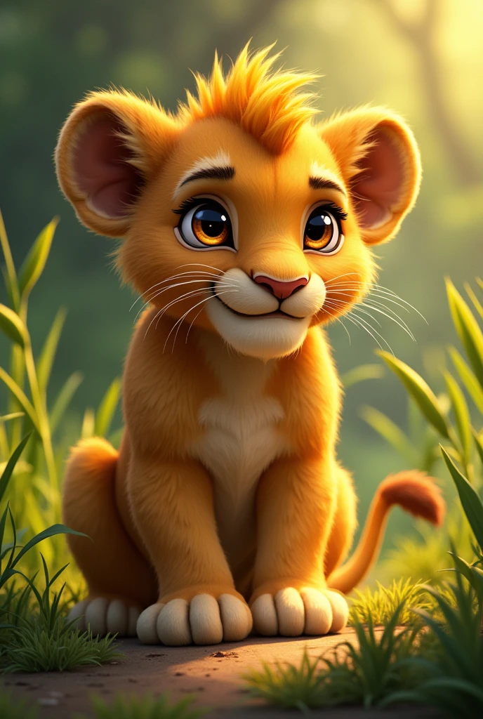 Little lion wearing