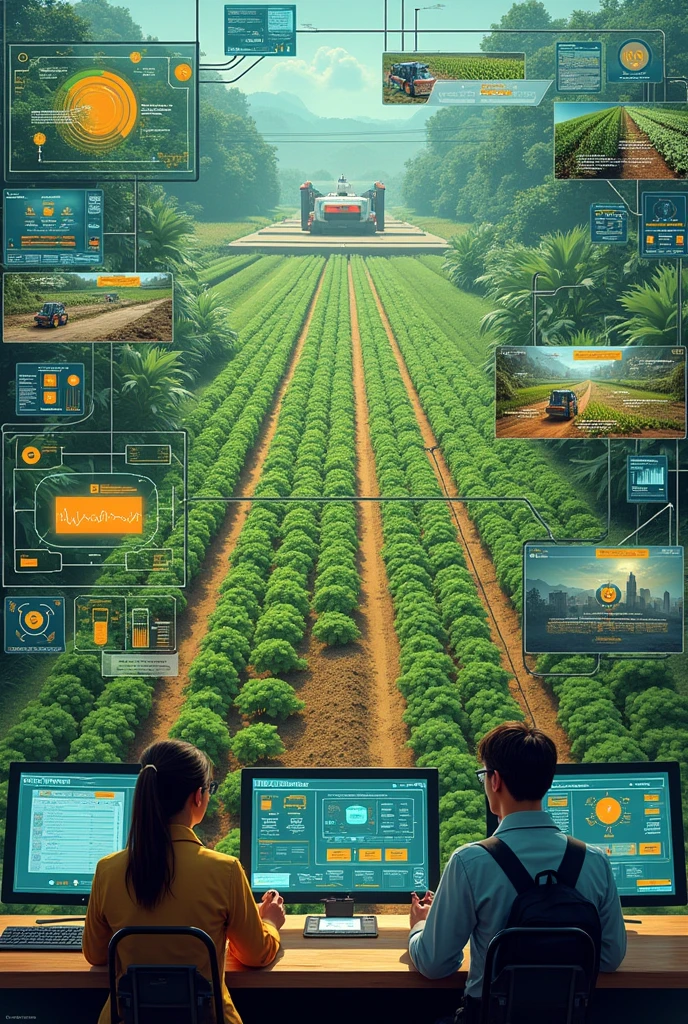 smart farming control with AI
picture mosaic style