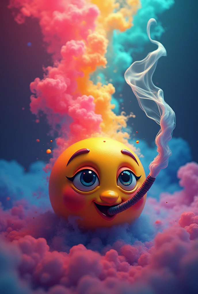 7 colors smoking emoji