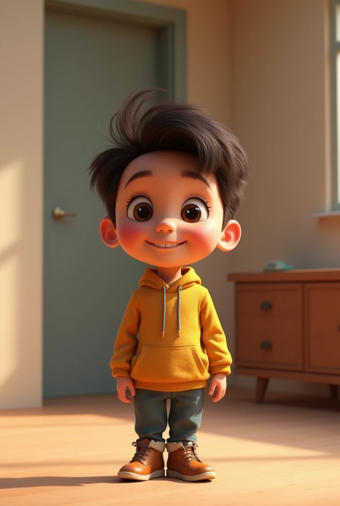 arafed image of a young boy standing in a room, pixar character, pixar renderman render, pixar octane render, pixar. octane render, as a pixar character, pixar portrait 8 k photo, depicted as a pixar character, pixar render, ideal pixar character, 3d model pixar render, render in pixar, by Pixar, pixar 3d render
