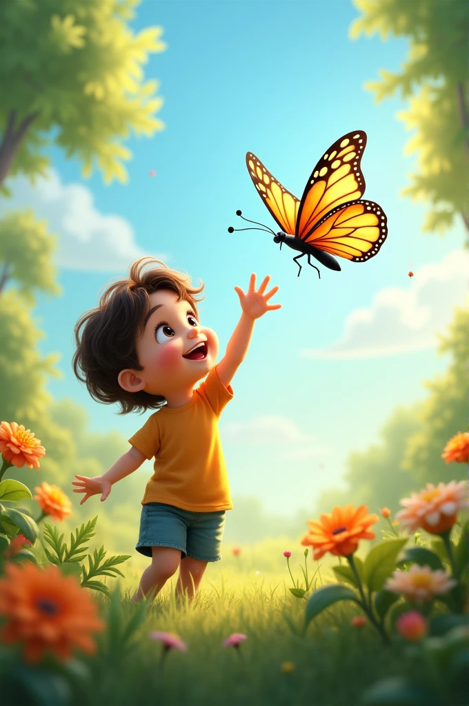 Happy butterfly and happy ???