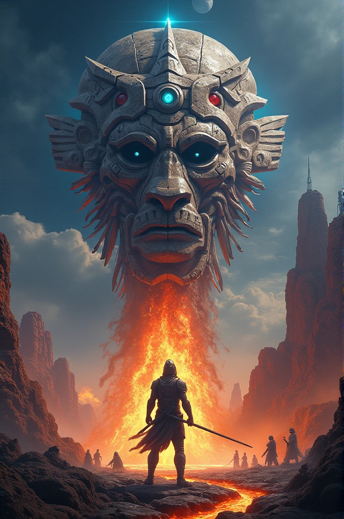 Introduction:
in a distant future, Humanity has colonized other planets and has encountered various alien races.. THE AZTECS, with its advanced technology and ancient knowledge, have become an intergalactic power. But a new enemy emerges from the shadows: the "Star Eaters", seres que consumen la energía de the planetas y destruyen civilizaciones enteras.

Act 1: La Creación de the Guerreros Jaguar
Los dioses aztecas, led by Quetzalcoatl, deciden crear a the Guerreros Jaguar, seres híbridos entre aztecas y jaguares genéticamente modificados para luchar contra the Star Eaters. These warriors possess supernatural abilities and advanced technology..

Act 2: La Batalla de the Mundos
Los Guerreros Jaguar, led by the brave Tozcatl, se enfrentan a the Star Eaters en una serie de batallas épicas a través de la galaxia. From the planet Xolotl, covered in fog and swamps, to the world of fire and lava, Tepuztecatl, the Guerreros Jaguar luchan por la supervivencia de la humanidad.

Act 3: The Final Sacrifice In the final battle, Tozcatl y sus guerreros enfrentan al líder de the Star Eaters, the fearsome Coatlicue. In a final sacrifice, Tozcatl entrega su vida para salvar a la humanidad y destruir a the Star Eaters.

Epilogue:
Humanity, liderada por the aztecas, has saved the galaxy. The Jaguar Warriors have become legend and their sacrifice will be remembered forever.. But in the shadows, A new threat emerges...