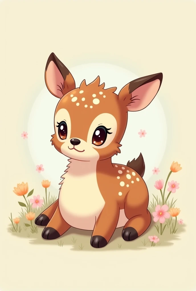 Cute and chubby anime deer picture 
