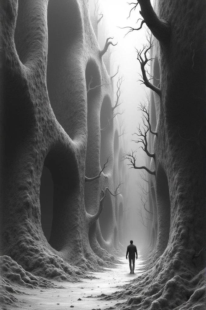 Surrealist drawing inspired by The Maze Runner