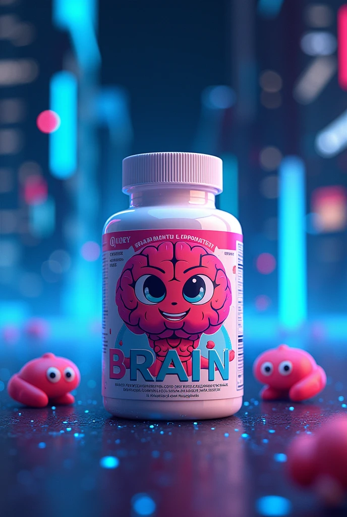 Create a mockup of Memory booster product name is Brain Buds