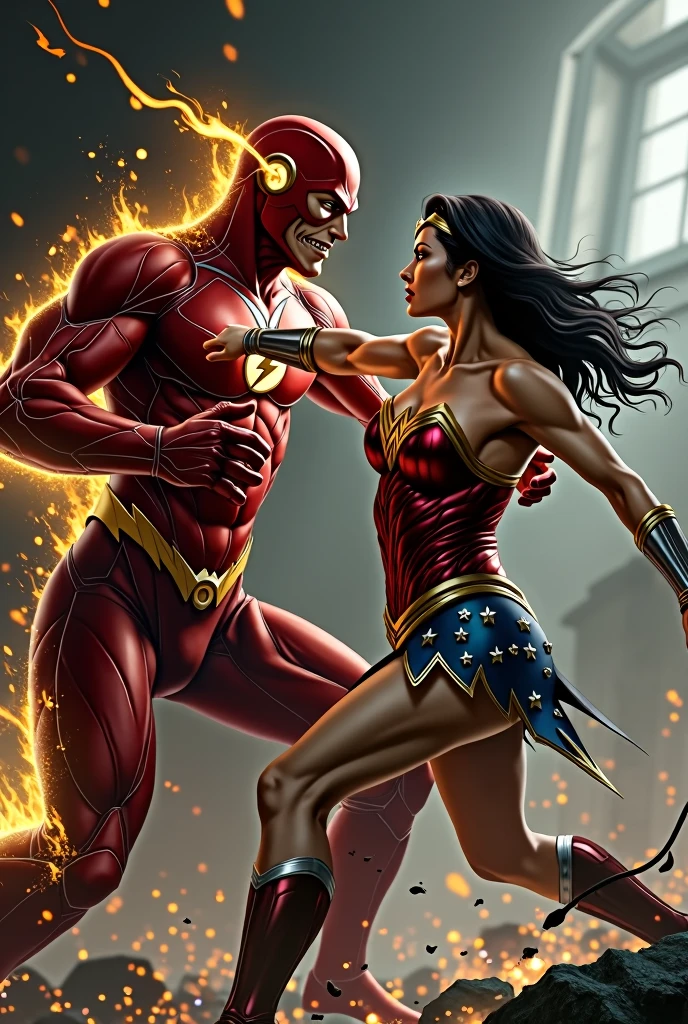 Reverse flash killing Wonder Woman