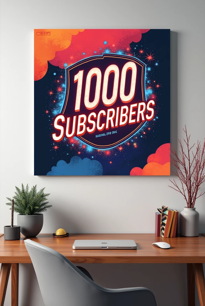 Wall art front 1k SUBSCRIBER COMPLETE