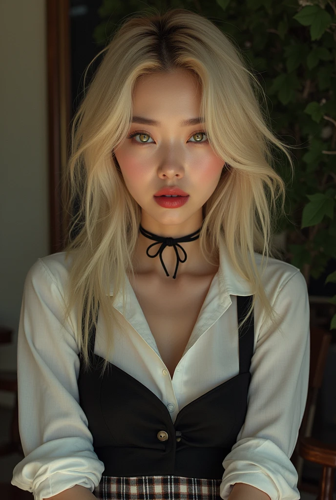A beautiful girl, asian beautiful girl, 19year old, blond hair, medium hair, gray eyes, (dropping eyes:1.1), (big breasts:1.3), (Great cleavage:1.2), BREAK,
//facial expression, (very embarrassed face:1.2), blushing, sexual climax face, (open mouths:1.3), (tongue out:1.4), (half close eyes:1.3), cry, saliva, BREAK,
//posture, kneeling, leaning forward, (covering chest by hand:1.6), BREAK,
//fashion, white-collar shirt, Unbuttoned White-collar shirt with all buttons undone, no underwear,black_dog collar, BREAK,
//fetish,
//background, daytime, Photo Shoot. A men-only photo session. Lots of men-only photographers., many crowd, BREAK,
//quality, Realistic photograph, (best quality:1.5), (hyper-realistic:1.2), (high resolution:1.5), (Cinematic Lighting:1.2), look at view, upper body shot, Composition from head to thigh, RAW photo, (4k. 8k precision image), detailed textures, sharp focus,ultra-detailed,