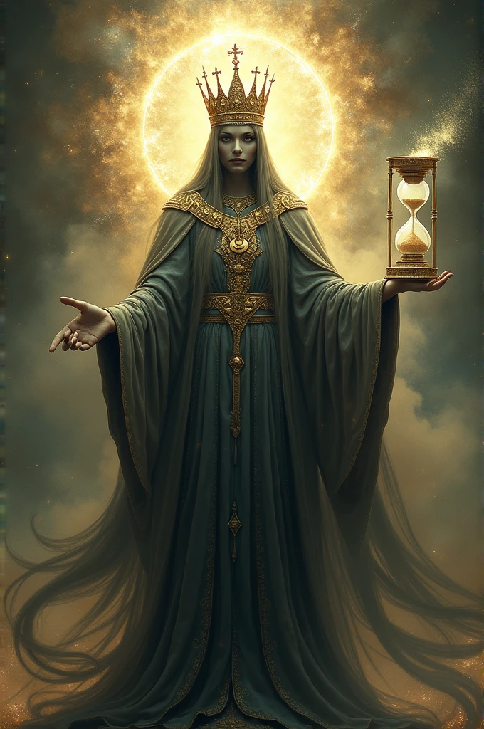 Atropos, the Greek Goddess, is cutting the thread