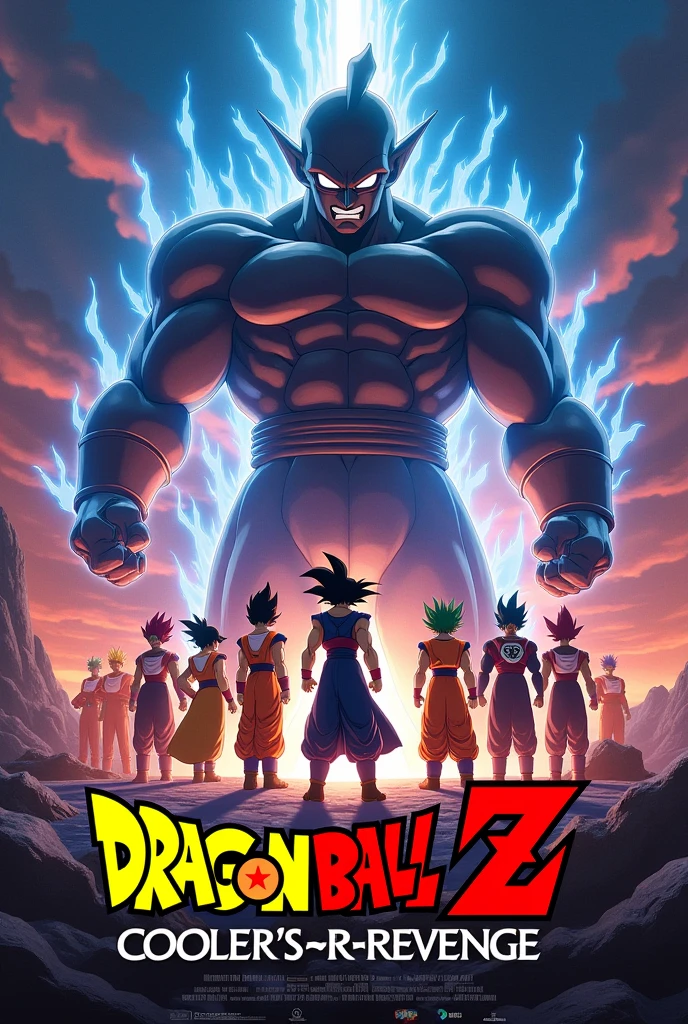 Make a poster on movie DRAGON BALL Z -COOLER'S REVENGE(1991) and write the name of the movie in poster