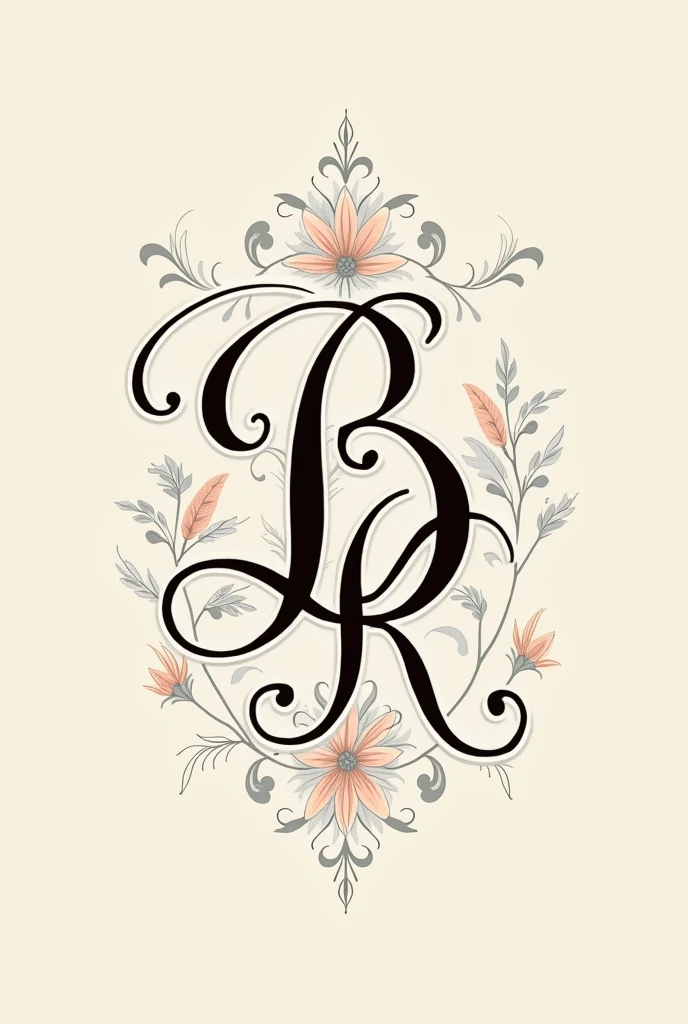 Design a letter with the letters B and K as cursive.