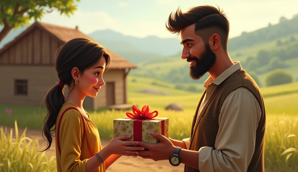 The farmer&#39;s daughter Ayesha&#39;s birthday was also special, as Rashid bought a beautiful gift for her daughter. 