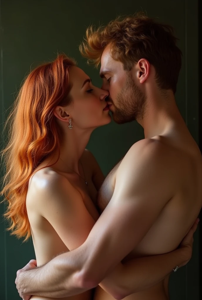 50 year old naked redhead woman having explicit sex with a man