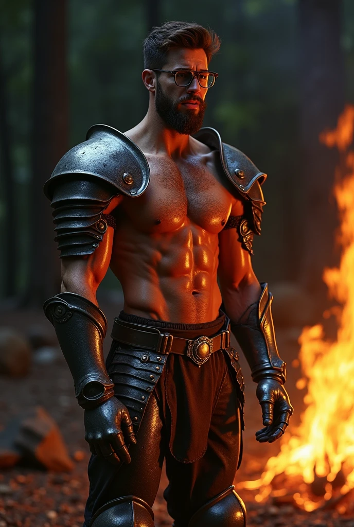 Gay porn hit sexy.math teacher netdy geeky skinny bodybuilder in armor knight. Nigt . Bonfire. Hot posing . Big muscle pecs. Want to get fucked. Sexy face. Old. Hairy. Oily skin. Sweat. Glasses. Age 45.old. hairy. Happy