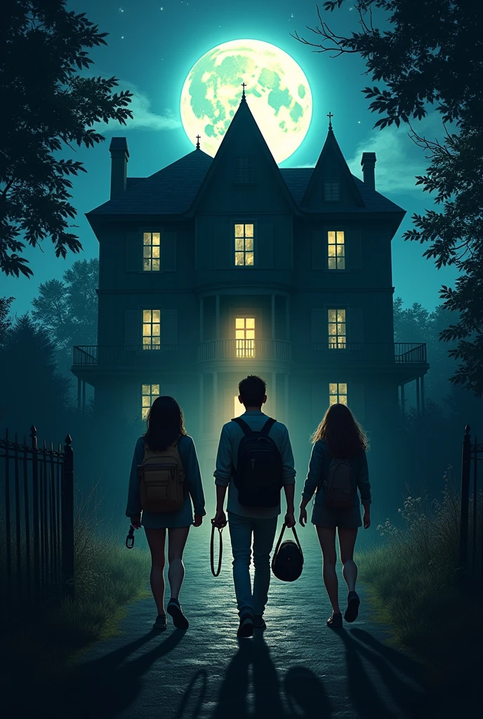 The story begins with a group of friends — Lucas, Ana, Carlos and Julia — who, looking for a radical adventure, decide to explore the mansion. They are bold young people, fascinated by the unknown and the idea of challenging the supernatural. Armed with flashlights and cameras, they head to the mansion one full moon night, when the atmosphere seems even more sinister.