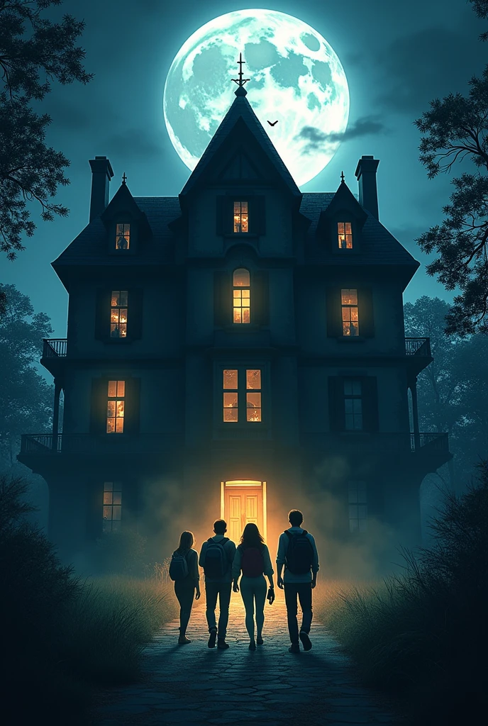 The story begins with a group of friends — Lucas, Ana, Carlos and Julia — who, looking for a radical adventure, decide to explore the mansion. They are bold young people, fascinated by the unknown and the idea of challenging the supernatural. Armed with flashlights and cameras, they head to the mansion one full moon night, when the atmosphere seems even more sinister.